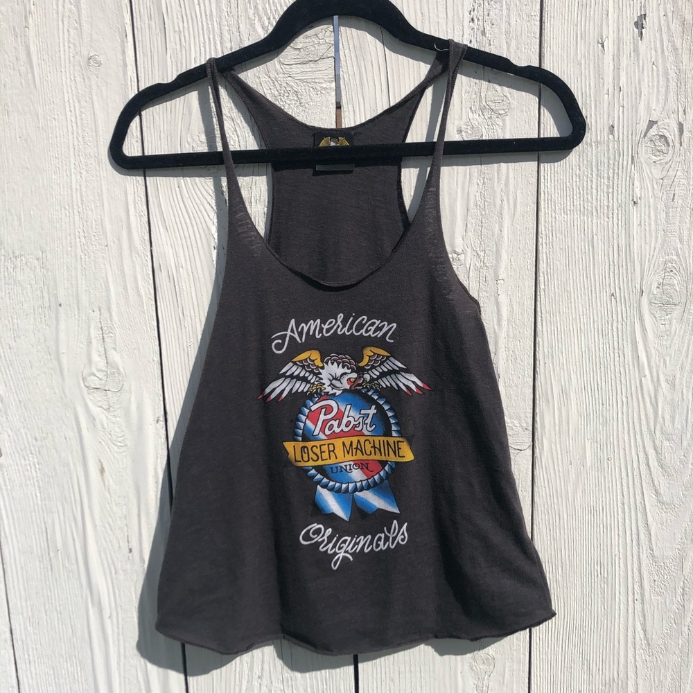 Loser machine and PBR collab tank top